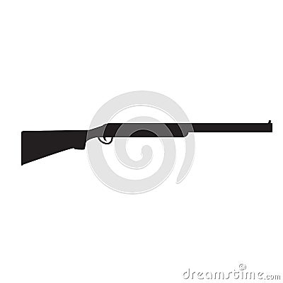 Silhouette of Shotgun, hunting rifle Vector Illustration
