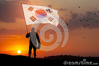 Concept - armed forces of Korea. Greeting card for Memorial Day, Liberation Day. Korean celebration. Stock Photo