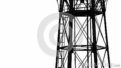 Silhouette of structure water tank. Stock Photo