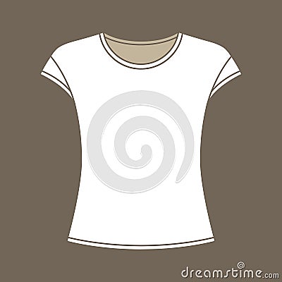 Single t-shirt silhouette Vector Illustration