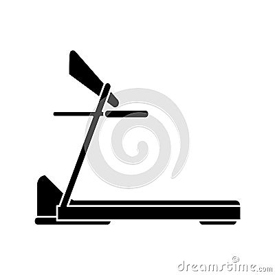 Silhouette treadmill machine sport fitness Vector Illustration