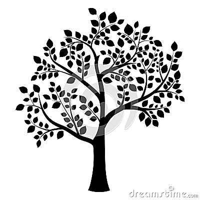 Silhouette of a tree Vector Illustration