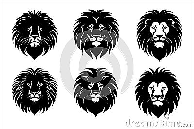 Silhouette Vector design of a 'Lion Icon Vector Illustration