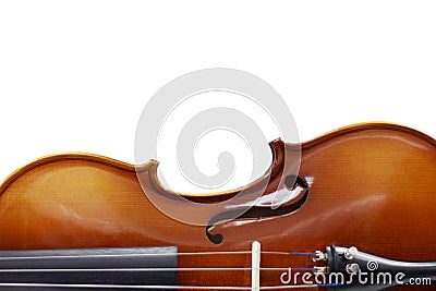 Silhouette of a violin selective focus Stock Photo