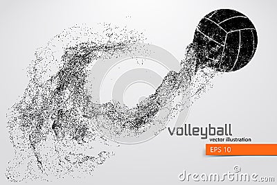 Silhouette of volleyball ball. Vector Illustration