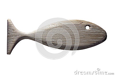 Silhouette of a whale made of wood mammalian sign concept, isolated on white background Stock Photo