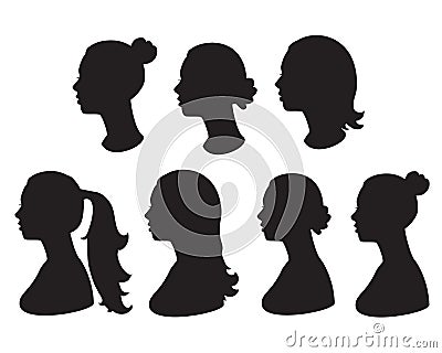 Silhouette of woman head Vector Illustration