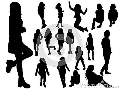 Silhouette of a woman Stock Photo