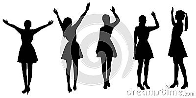Silhouette of woman Vector Illustration