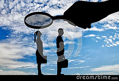 Concept of gender inequality in women in careers Stock Photo