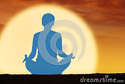 Young woman doing yoga with Vishuddha chakra Stock Photo