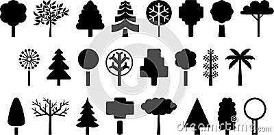 Tree silhouettes Vector Illustration