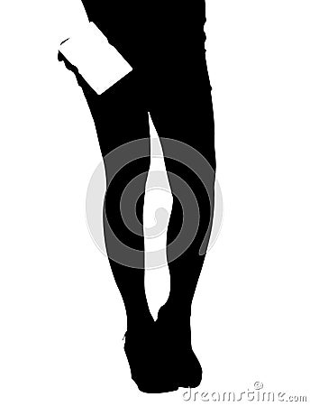 Silhouetted Woman Legs Stock Photo