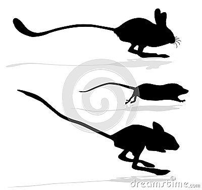 silhouettes animal Vector Illustration