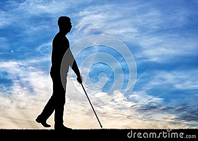 Concept of blind people with disabilities Stock Photo