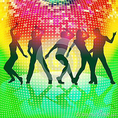 Silhouettes Of Party People Royalty Free Stock Photo - Image: 36697815