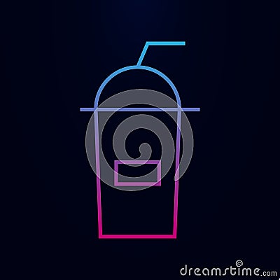 Silhouettes of plastic cup line nolan icon. Simple thin line, outline vector of web icons for ui and ux, website or mobile Stock Photo
