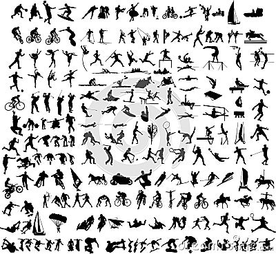 Silhouettes Sport Vector 1 Vector Illustration