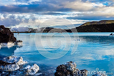 The Blue Lagoon in Grindavik, Reykjanes Peninsula in Iceland Stock Photo