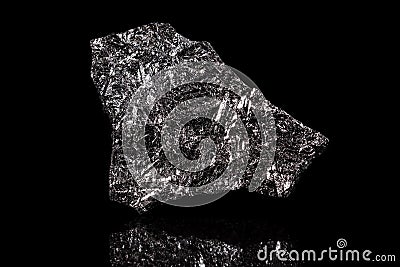 Silicon stone, chemical element, black background Stock Photo