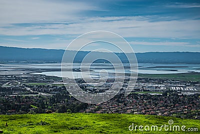 Silicon Valley panorama from Mission Peak Hill Stock Photo