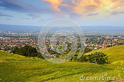 Silicon Valley in sunrise Stock Photo