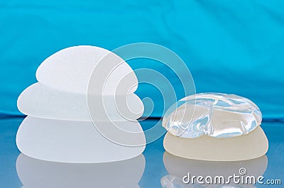 Silicone breast implant Stock Photo