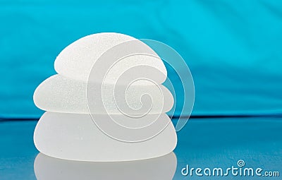 Silicone breast implant Stock Photo