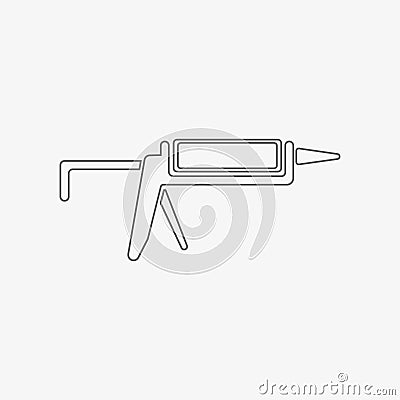 Silicone gun vector icon Vector Illustration