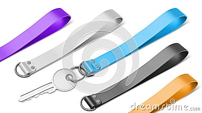 Silicone Keychain Mockup Composition View Stock Photo