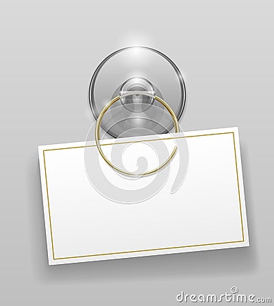 Silicone suction cup with badge Vector Illustration