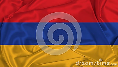 Silk Armenia Flag Stock Photo