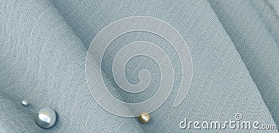 silk background texture texture and pearls Fabric strips and reflective glass beads 3D illustration Stock Photo