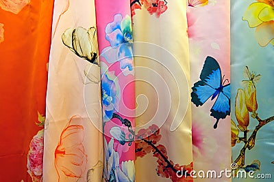 Silk clothes Stock Photo