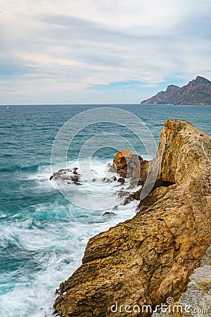 Silk effect, seascape in long exposure Stock Photo