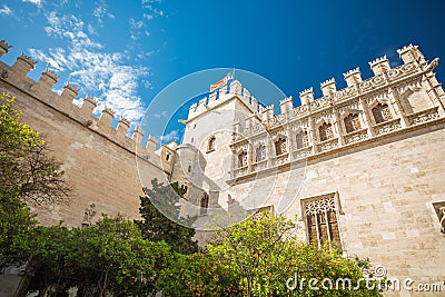 Silk Exchange of Valencia, Spain. Llotja de la Seda Stock Photo