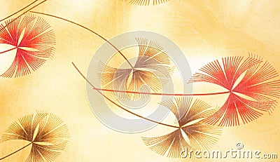 Silk fabric texture, background, yellow, light beige, beige, apr Stock Photo