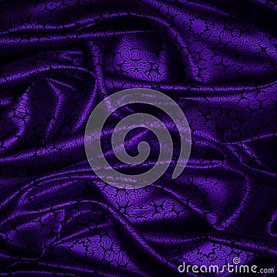 Silk fabric texture with geometric pattern. Many irregular folds. Abstract background best for luxury desing. Stock Photo