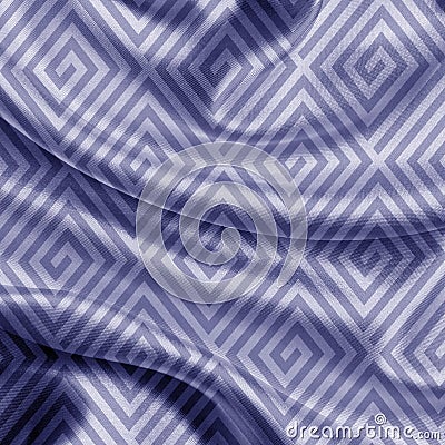 Silk fabric texture with geometric pattern. Many irregular folds. Abstract background best for luxury desing. Stock Photo