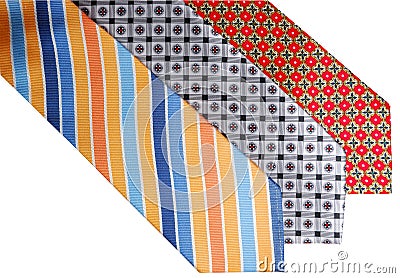Silk neckties Stock Photo
