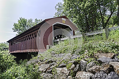 Silk Road Covered Bridge Stock Photo