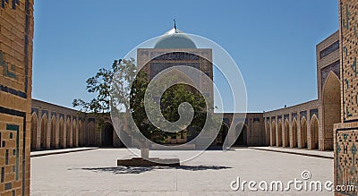 Silk Road Landmarks Kalon Mosque Buchara Stock Photo