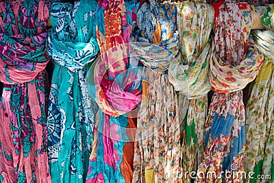 Silk scarf Stock Photo