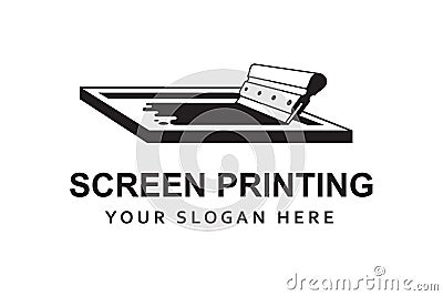 silk screen printing icon Vector Illustration