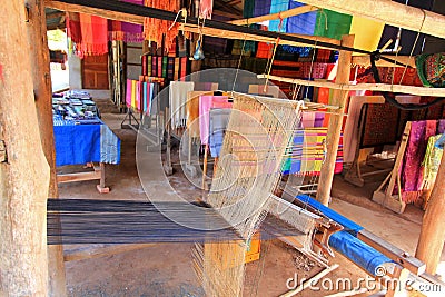 Silk Weaving Village Stock Photo