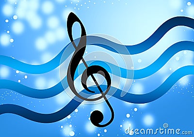 Silky Music Note Stock Photo