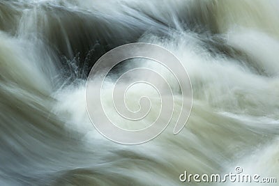 Silky water of Cargill Falls in Putnam, Connecticut in springtime Stock Photo