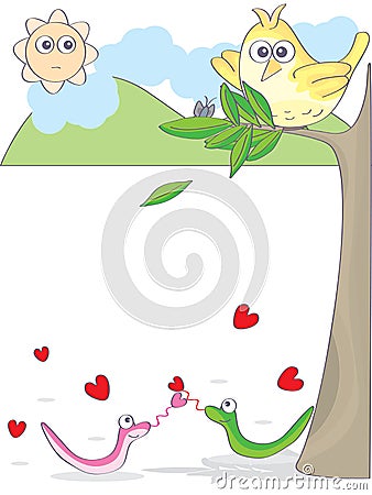 Snakes Happiness_eps Vector Illustration