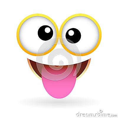 Silly foolish face vector cartoon Vector Illustration