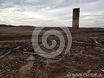 Silo, Douglass Lake, Newport Tennessee Stock Photo